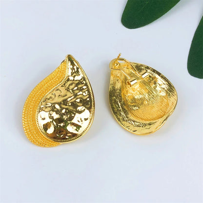 TITI Hot Sale Italian Gold Plated Jewelry Set Luxury Big Bold Heart Necklace Earrings Bracelet Ring for Women Wedding Party